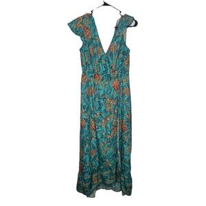 Band of the Free / Band of Gypsies Women’s Floral Print Wrap Maxi Dress Sz Med